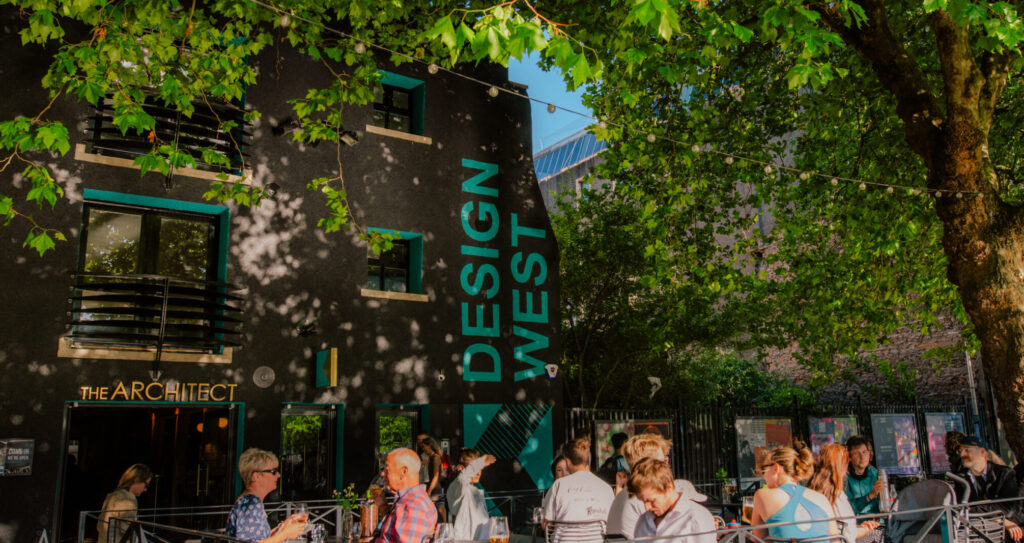 The Architect indoor and outdoor cocktail bar on the harbourside, Bristol